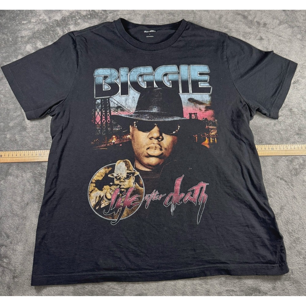 Old Navy Notorious BIG Life After Death Graphic T-Shirt Large Black 751407-00